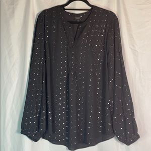🆕Torrid Size 2 Georgette Black Pintuck Blouse